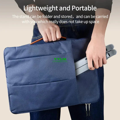 High-efficiency aluminum alloy laptop stand, adjustable, heat-dissipating, portable and foldable